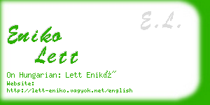 eniko lett business card